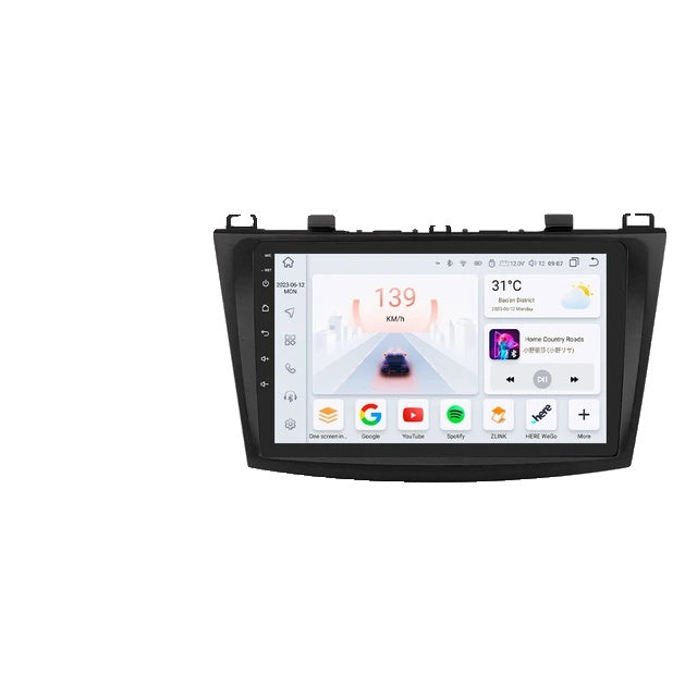 Auto GPS Radio, Multimedia Speler, Android, Carplay, Stereo Audio, Navigatie, Video, 8GB + 2010GB, 2DIN, 2013, Mazda 3, 128-7862 Jaar