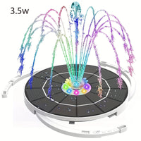 AquaGlow Fountain | Solar Springbrunnen mit LED-Beleuchtung | 16 Düsen & 5000mAh Akku 0
