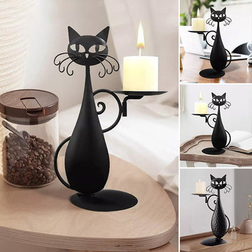 Black Cat Candle Holder | A unique decorative piece for your home! 0