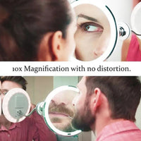 GlowMirror LED Magnifying Mirror | 10x Magnification | Flexible Neck Design 3