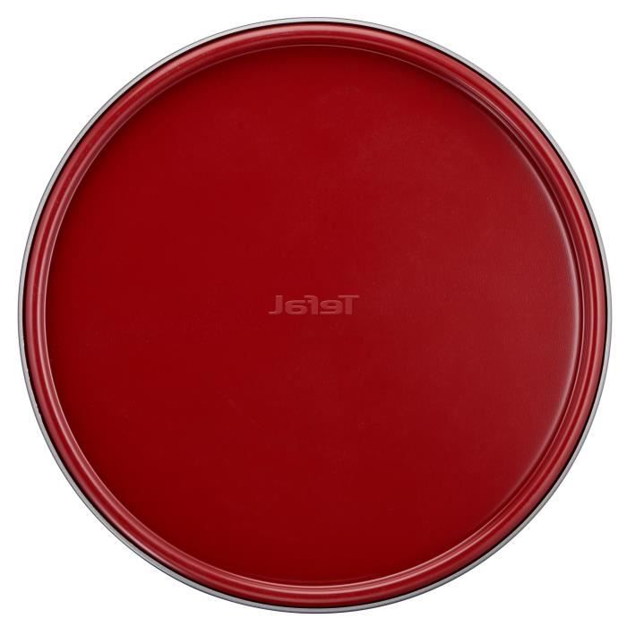 TEFAL Delibake cakevorm in staal - Ø 30 x 11 cm - Rood en grijs - Met scharnier
