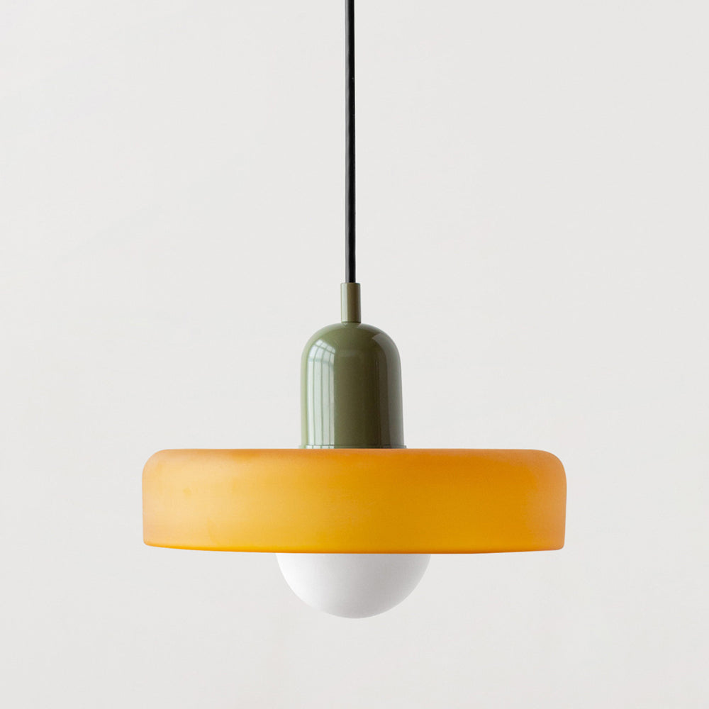 KristallLicht™ metal-glass pendant light 12