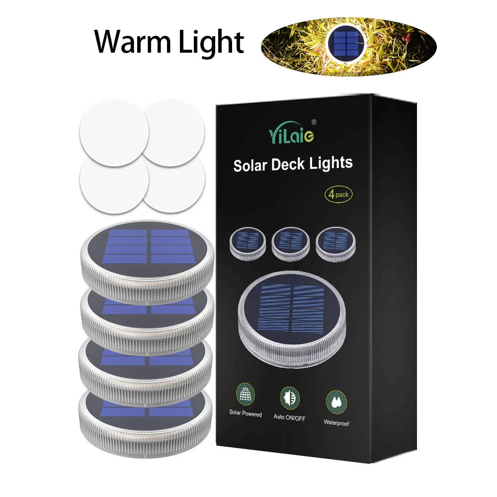 LumaPath Solarleuchten Set | IP68 Wasserdicht | Kabellos & Selbstklebend | 360° Licht 6