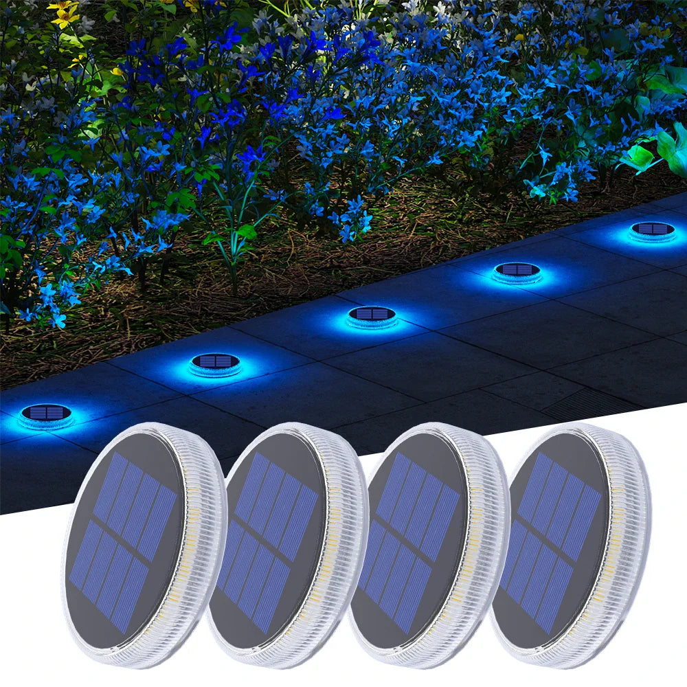 LumaPath Solarleuchten Set | IP68 Wasserdicht | Kabellos & Selbstklebend | 360° Licht 7