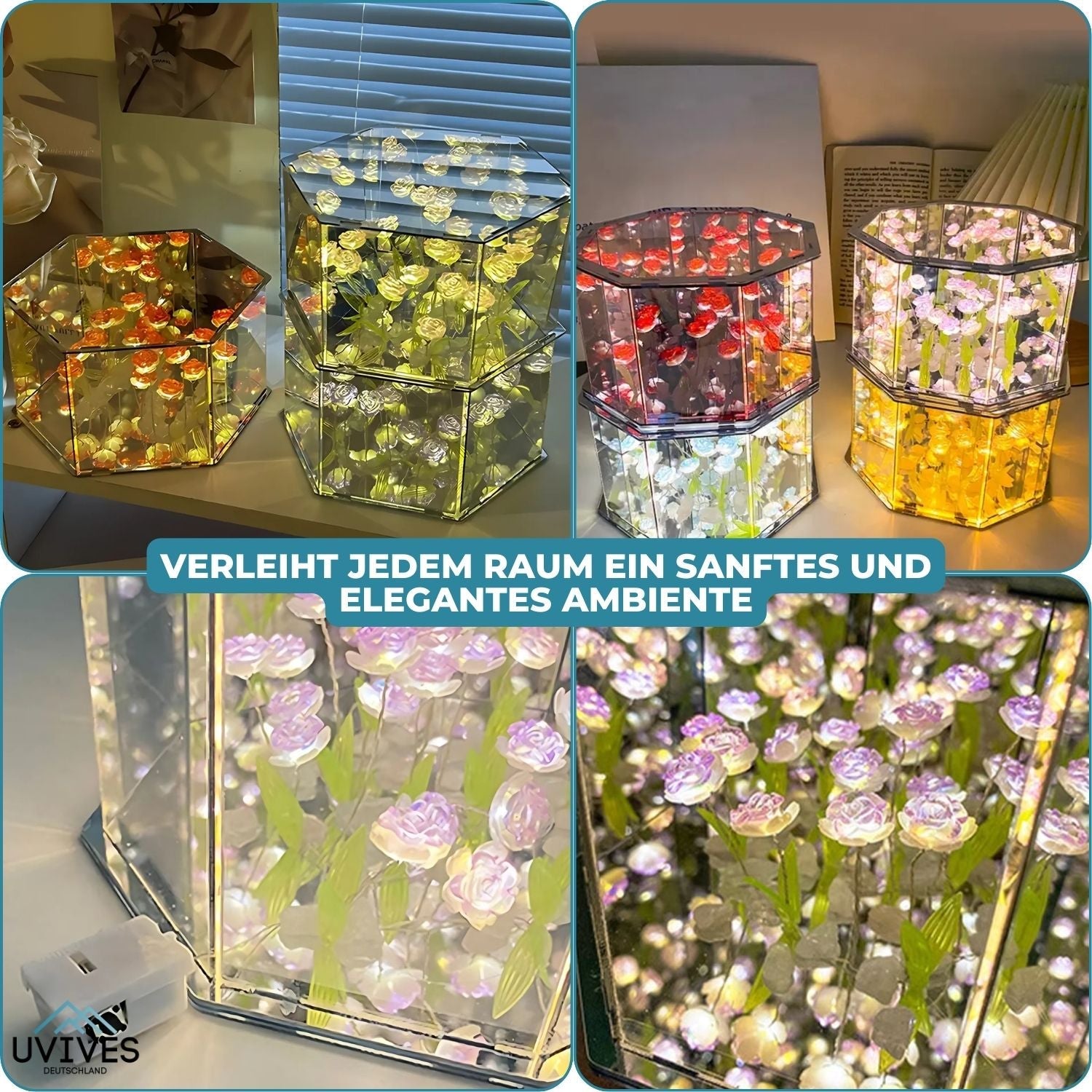 LumiFlora™ -  Handgefertigte Blume Würfellampe 2