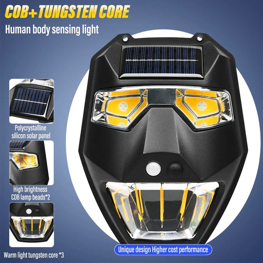 LumoLite | Solar Wandleuchte Außen | Bewegungsmelder 5 Lichtmodi | IPX4 Wetterfest 1