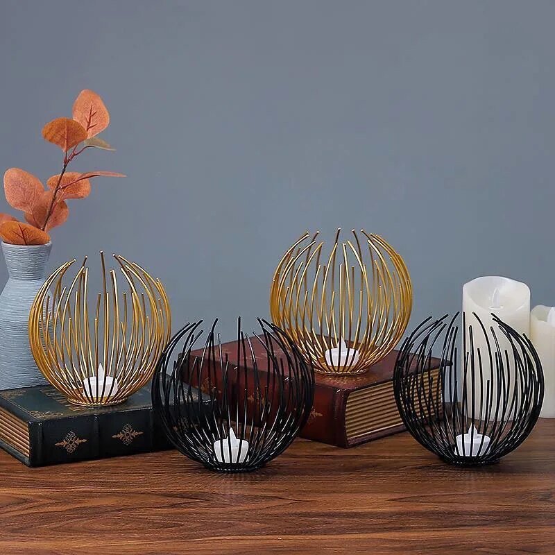 OrbGlo™ | Elevate your decor with the spherical metal candle holder! 1