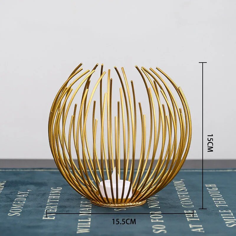 OrbGlo™ | Elevate your decor with the spherical metal candle holder! 5