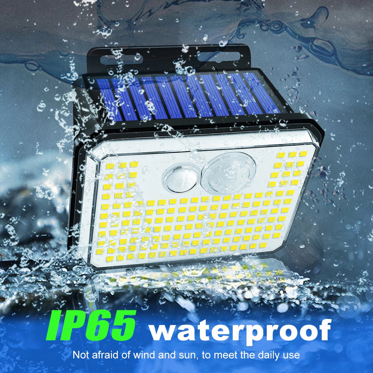 SolarLux | Solar-Wandleuchte | 148 LEDs | Bewegungssensor & 5 Leuchtmodi 4