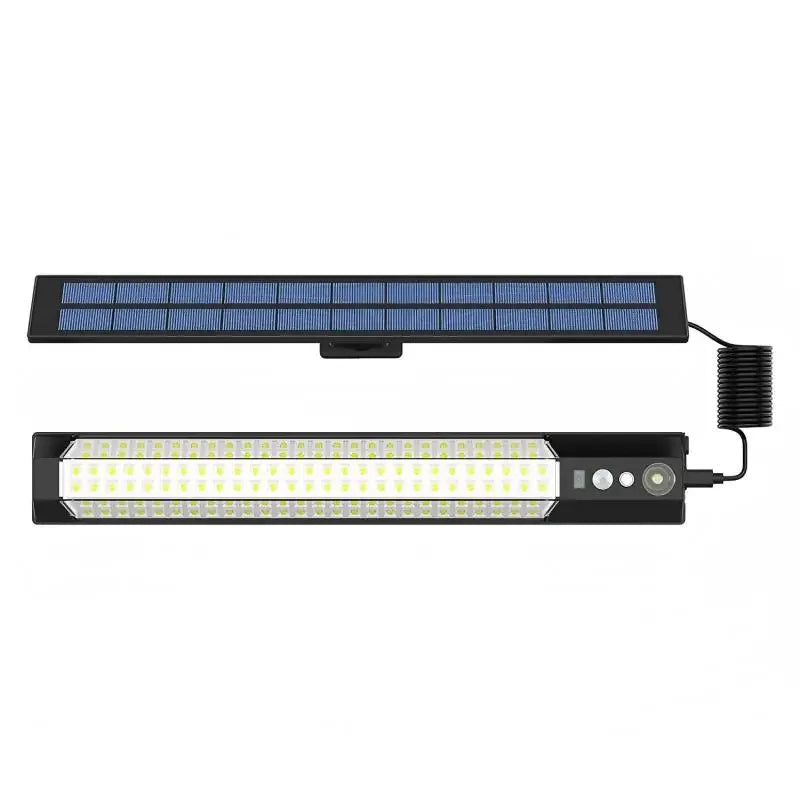 Solario Split-Solarlampe | 158 LEDs | Bewegungssensor & Fernbedienung | 10W Solarlicht 0