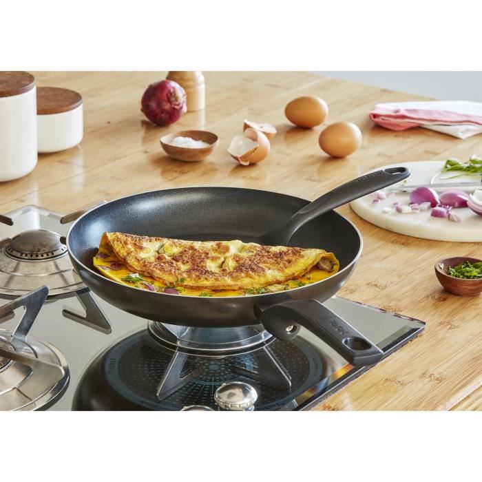 TEFAL G2550402 24 cm UNLIMITED pan Alle kookplaten inclusief inductie - Franse vervaardiging - Zwart