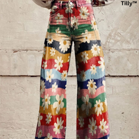 Tilly™ Elegante Hose mit Blumendesign