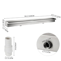 Zwembadfontein, Roestvrij staal, Waterval effect, Eenvoudige installatie