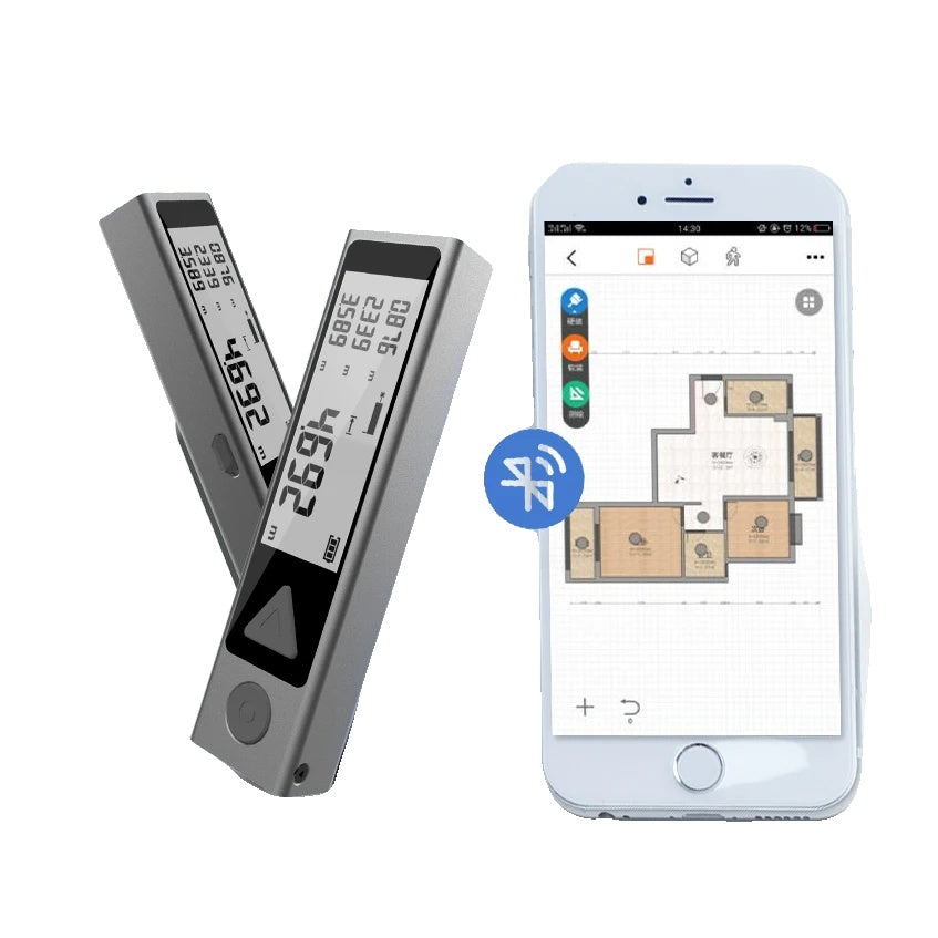 Laser Afstandsmeter, Bluetooth Connectiviteit, Handheld Ontwerp