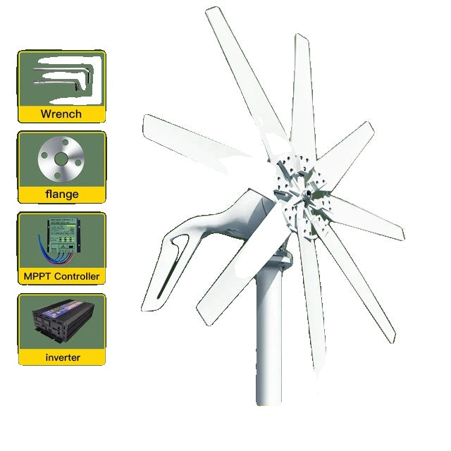 Windturbinegenerator, 1000w Vermogensopbrengst, Gratis Energieopwekking