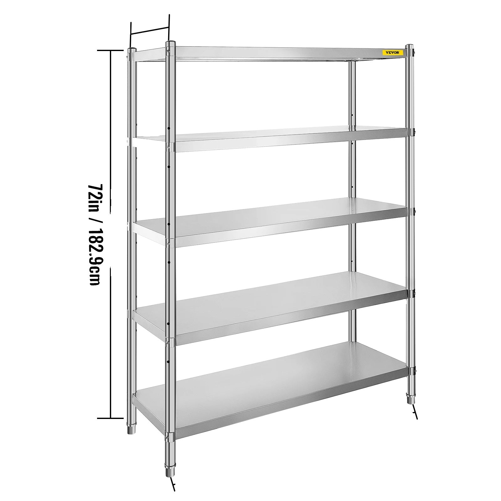 Roestvrijstalen plank, draagvermogen van 330 lbs, kruisbalk ontwerp, ventilatiegaten