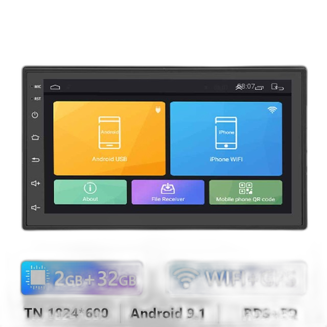 7/9/10.1 2Din Android-autoradio - 8G 128G multimedia-videospeler