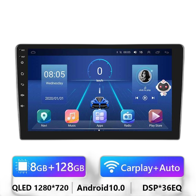 7/9/10.1 2Din Android-autoradio - 8G 128G multimedia-videospeler