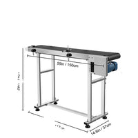 Transportbandmachine, 150 CM lengte, roestvrijstalen leuning