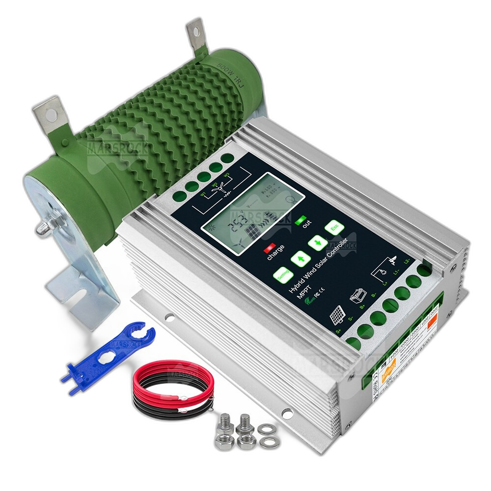 Hybride Zwarte Controller, 1400W Vermogensuitvoer, Compatibel met Windturbines en PV Batterijen