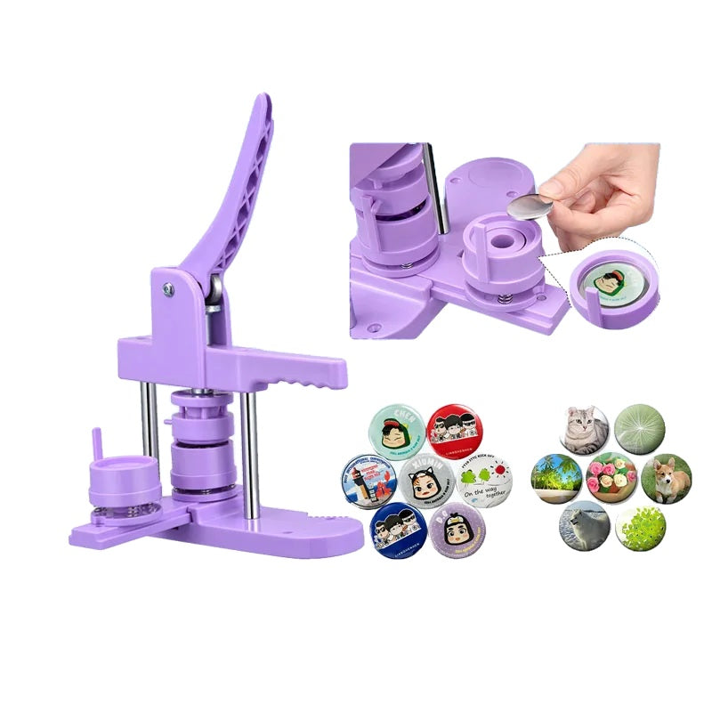 Button Badge Maker Machine Kit, DIY Malg Groottes 25, 32, 58mm, 300 stuks Onderdelen Inbegrepen