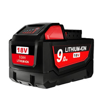 Milwaukee 18V Batterij, Hoge Capaciteit 90/60Ah, Compatibel met M18 Gereedschap