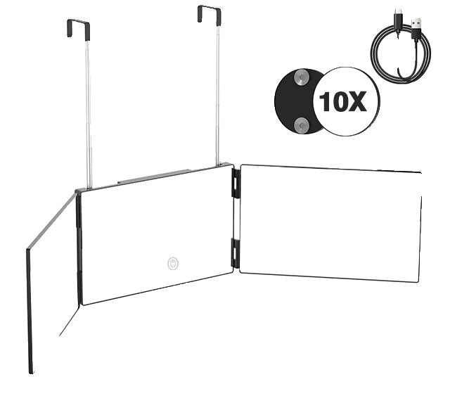 LED Licht Spiegel, Verstelbare Hoogte, 360° Rotatie