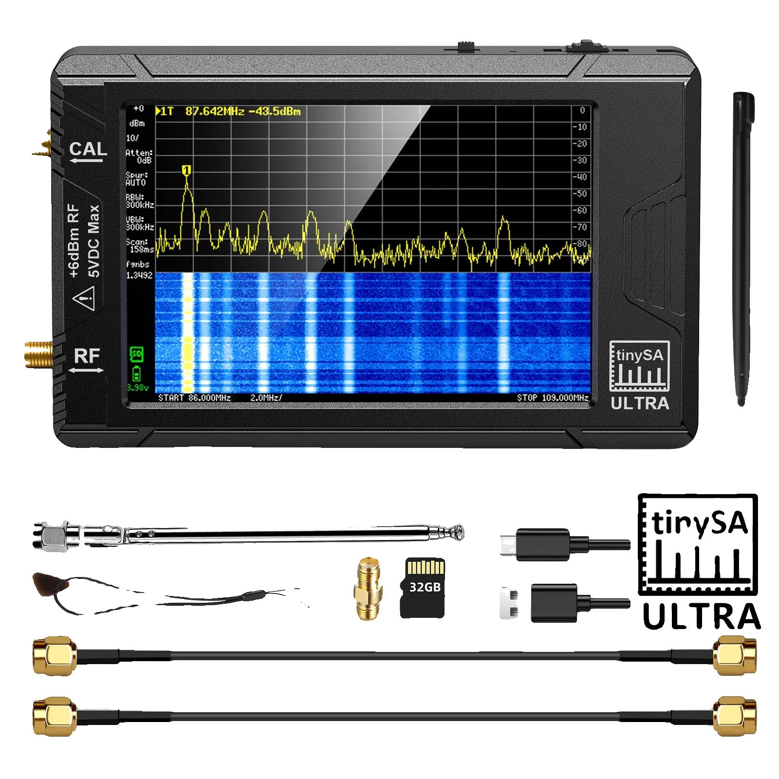 Spectrum Analyzer, 28/4 inch Scherm, Bereik van 100kHz tot 53GHz