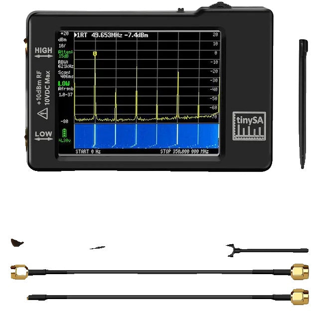 Handheld Spectrum Analyzer, Draagbaar, Dekking van 100KHz tot 53GHz, Inclusief 32GB Kaart