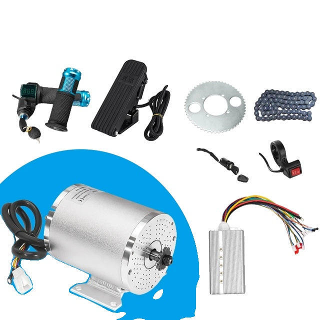 Borstelloze DC Motor Kit, 3000W Vermogen, Doe-het-zelf Ombouwkit