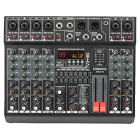 Audio geluidsmixer, 7-bands equalizer, USB 2 AUX-uitgang