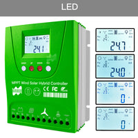 Wind Solar Laadregelaar, Ingebouwde WiFi MPPT, 12V/24V/48V