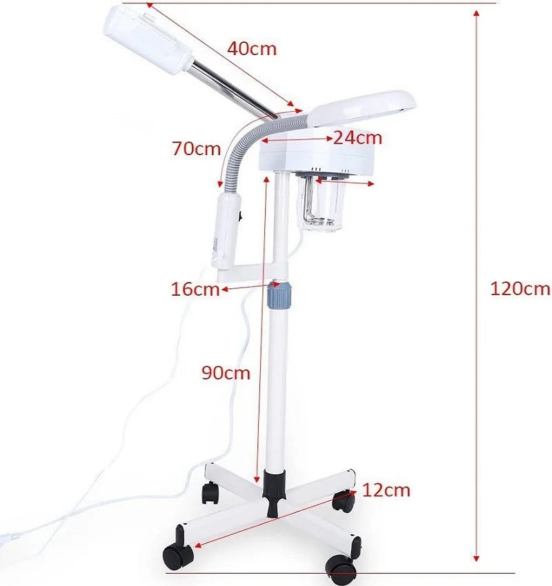 Gezichtsstomer, 5X Vergrotende Lamp, Ozone Nano Ionic Technologie