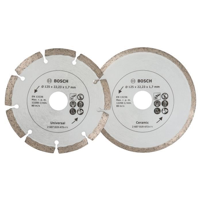 BOSCH 2 diamond discs 125mm materials