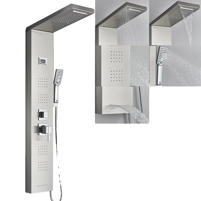 Douche Paneel Toren Systeem, Wandgemonteerd, Temperatuurscherm