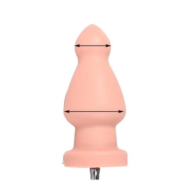 Seksmachine opzetstuk, VAC-U-Lock, grote zwarte en vleeskleurige dildo's.