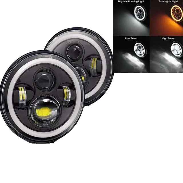 LED Koplamp, Hoog/Laag Licht, Geschikt voor Jeep Wrangler Jk tj Cj Vaz 2121 Lada Niva 4X4