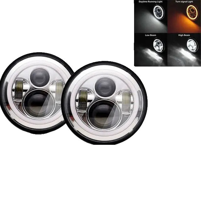 LED Koplamp, Hoog/Laag Licht, Geschikt voor Jeep Wrangler Jk tj Cj Vaz 2121 Lada Niva 4X4