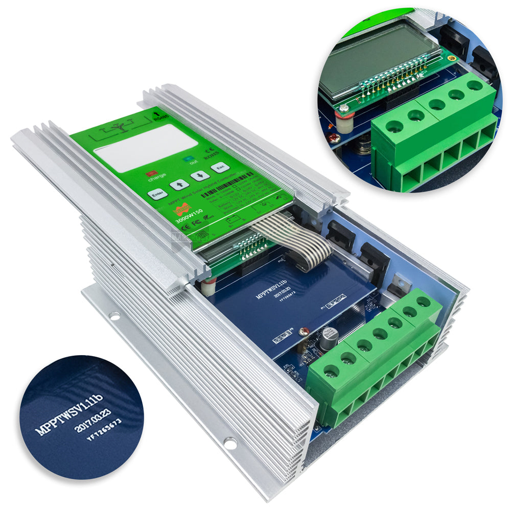 Wind Solar Hybride Laadregelaar, MPPT, Automatische Spanningsdetectie