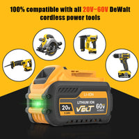 Dewalt Vervangingsbatterij, 60Ah/90Ah, Compatibel met FlexVolt Gereedschap