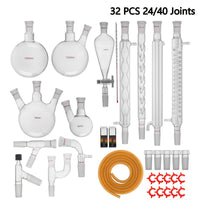 Laboratorium Glaswerk Set, 24/40 Gewrichten, Borosilicaatglas