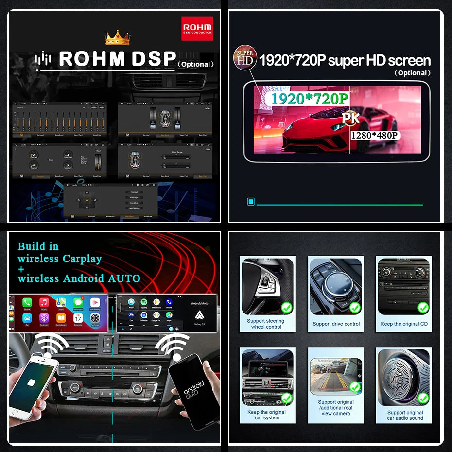 Autoradio voor Android 12, 8G 256G, BMW 1 Serie F20 F21/3 Serie F30 F31 F34/4 Serie F32 F33 F36