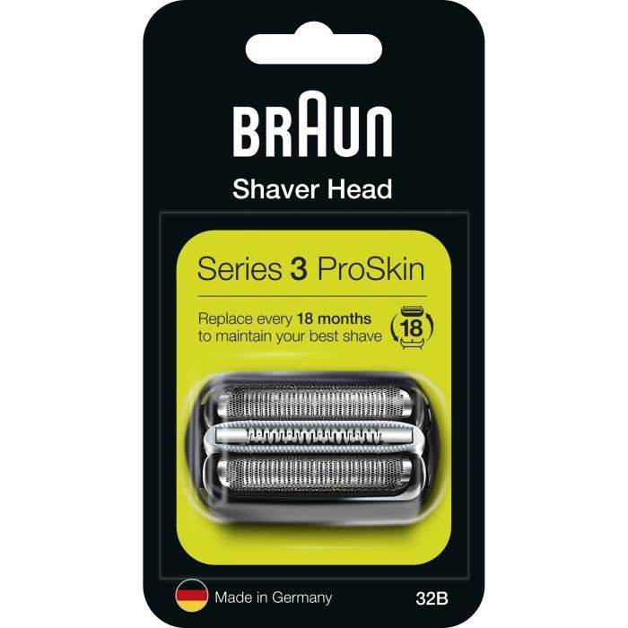 Braun Replacement Piece 32B Black For Razor - Compatible with Series 3 razors