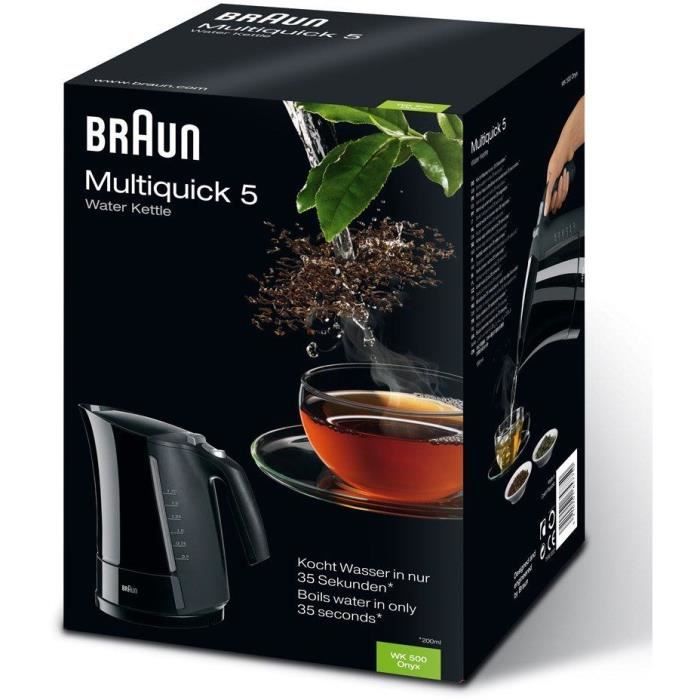 BRAUN WK500BK Electric kettle Multiquick 5 - 1,6 L - Black