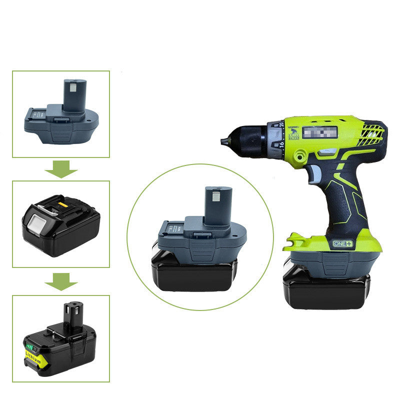 Accu-adapterconverter voor Makita 18V naar Ryobi Li-Ion - Compati