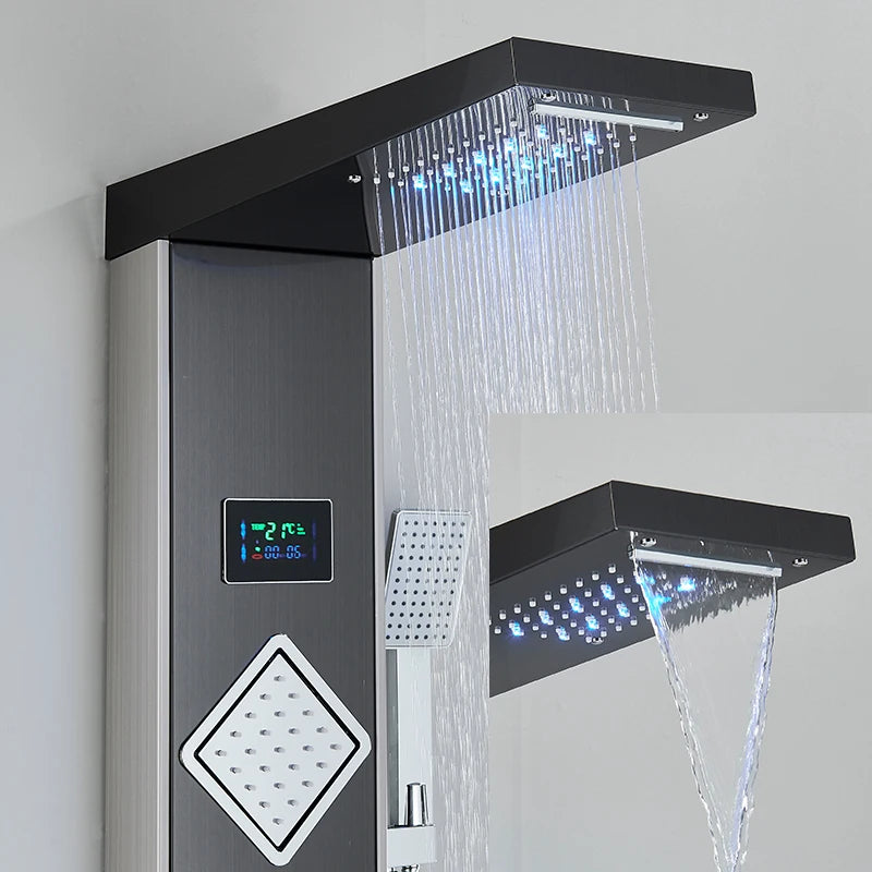 Douche Paneel Kolom, Constante Temperatuur Weergave, LED Licht