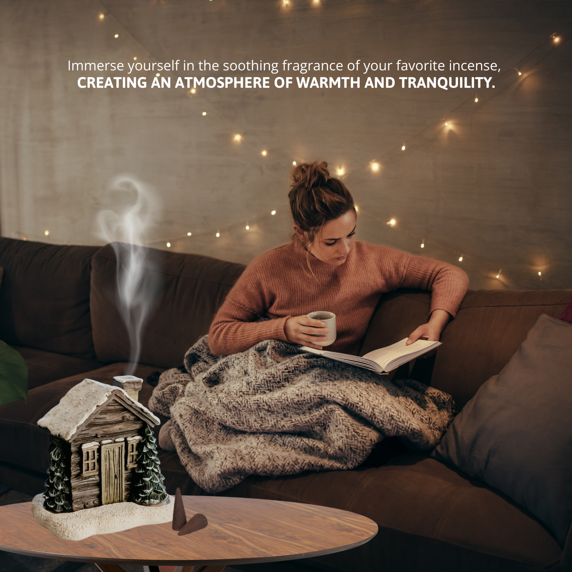 CozyHouse™ - Blockhaus Räuchergefäß + 2 GRATIS Räucherkegeln [Letzter Tag Rabatt] 2
