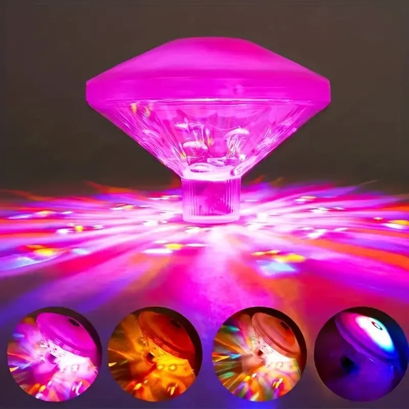 GlowFish | LED Schwimmende Unterwasserleuchte | Farbwechsel & Fischprojektion | IP67 Wasserdicht 3