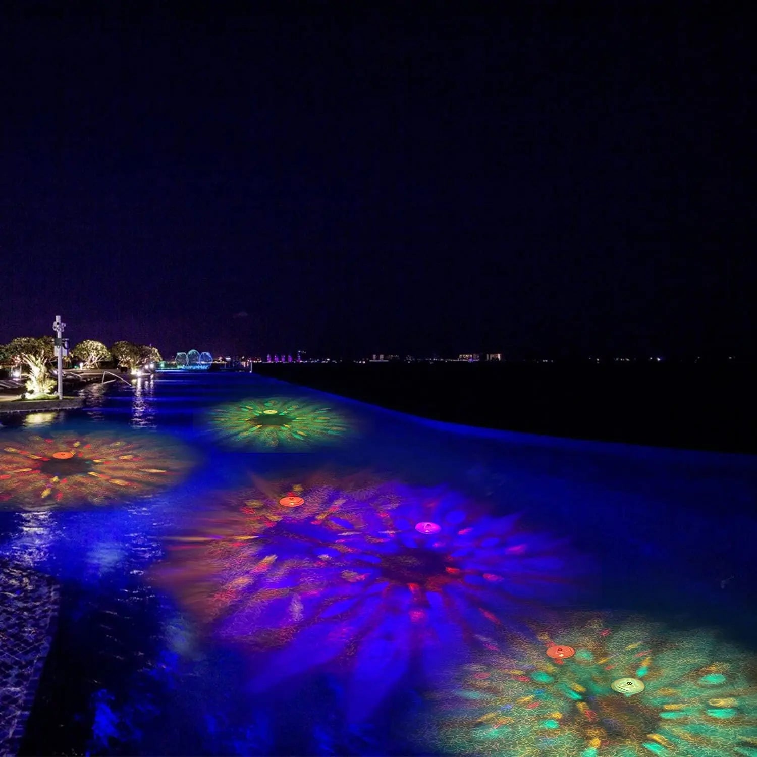 GlowFish | LED Schwimmende Unterwasserleuchte | Farbwechsel & Fischprojektion | IP67 Wasserdicht 4