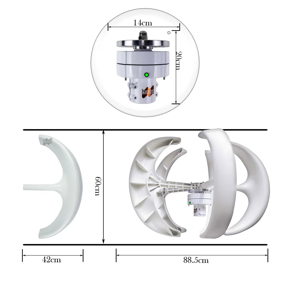 Windturbinegenerator, hoge efficiëntie, MPPT-regelaar